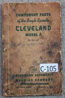 Cleveland-Cleveland Model A 3 3/4\", 5 3/4\", 8\" Parts Manual-A 3 3/4\"-A 5 3/4\"-A 8\"-01